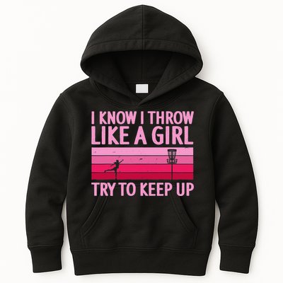 Funny Disc Golf Art For  Disc Golf Player Kids Hoodie