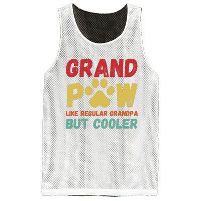 Fathers Day Gift Grandpaw Like Regular Grandpa But Cooler Mesh Reversible Basketball Jersey Tank