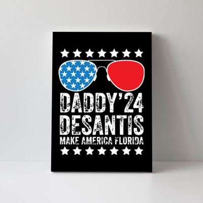 Fathers Day Gift Daddy 2024 Desantis Make America Florida Canvas