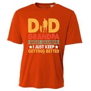 Funny Dad Great Grandpa For Fathers Day Cooling Performance Crew T-Shirt