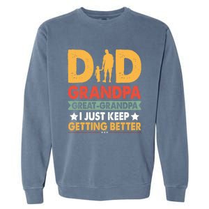 Funny Dad Great Grandpa For Fathers Day Garment-Dyed Sweatshirt