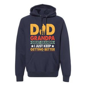 Funny Dad Great Grandpa For Fathers Day Premium Hoodie