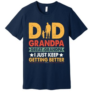 Funny Dad Great Grandpa For Fathers Day Premium T-Shirt