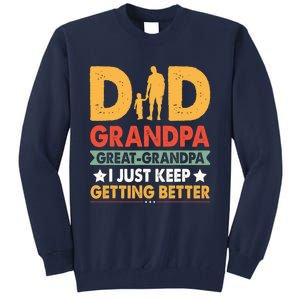 Funny Dad Great Grandpa For Fathers Day Tall Sweatshirt