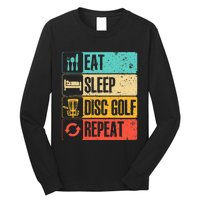 Funny Disc Golf Art For  Vintage Disc Golfer Lovers Long Sleeve Shirt