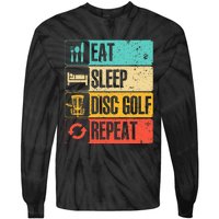 Funny Disc Golf Art For  Vintage Disc Golfer Lovers Tie-Dye Long Sleeve Shirt