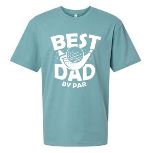 Fathers Day Golf Gift Golfing Outfit Best Dad By Par Cute Gift Sueded Cloud Jersey T-Shirt