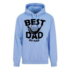 Fathers Day Golf Gift Golfing Outfit Best Dad By Par Cute Gift Unisex Surf Hoodie