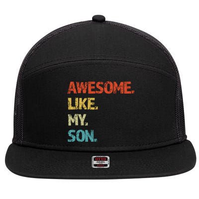 Fathers Day Gift Funny Dad 7 Panel Mesh Trucker Snapback Hat