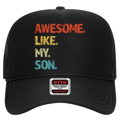 Fathers Day Gift Funny Dad High Crown Mesh Back Trucker Hat