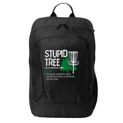 Funny Disc Golfer Gift Outdoor Sports Stupid Tree Disc Golf City Backpack