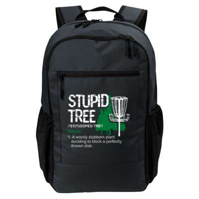 Funny Disc Golfer Gift Outdoor Sports Stupid Tree Disc Golf Daily Commute Backpack