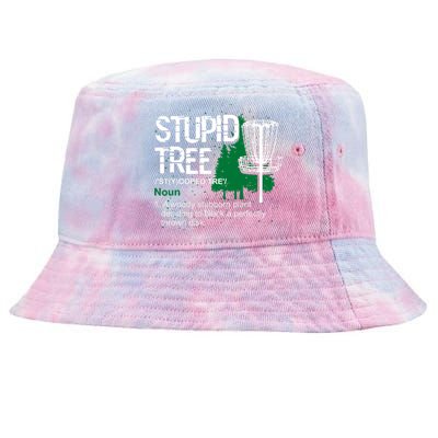 Funny Disc Golfer Gift Outdoor Sports Stupid Tree Disc Golf Tie-Dyed Bucket Hat