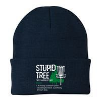 Funny Disc Golfer Gift Outdoor Sports Stupid Tree Disc Golf Knit Cap Winter Beanie