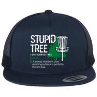 Funny Disc Golfer Gift Outdoor Sports Stupid Tree Disc Golf Flat Bill Trucker Hat