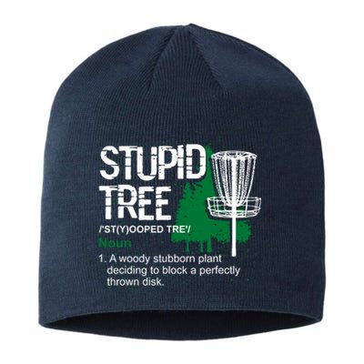 Funny Disc Golfer Gift Outdoor Sports Stupid Tree Disc Golf Sustainable Beanie