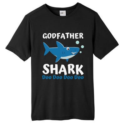 Fathers Day Gift From Godson Goddaughter Godfather Shark Tall Fusion ChromaSoft Performance T-Shirt