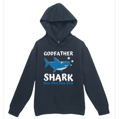 Fathers Day Gift From Godson Goddaughter Godfather Shark Urban Pullover Hoodie