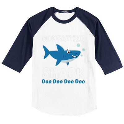 Fathers Day Gift From Godson Goddaughter Godfather Shark Baseball Sleeve Shirt