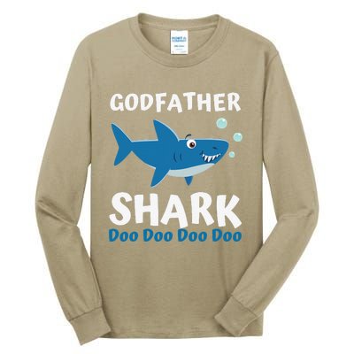 Fathers Day Gift From Godson Goddaughter Godfather Shark Tall Long Sleeve T-Shirt