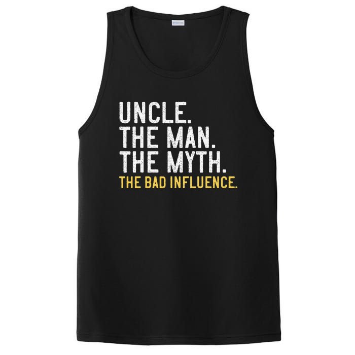 Father's Day Gift Uncle The Man The Myth The Bad Influence PosiCharge Competitor Tank