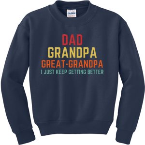 Fathers Day Gift From Grand Dad Grandpa Great Grandpa Kids Sweatshirt