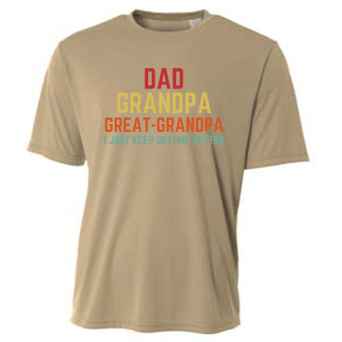 Fathers Day Gift From Grand Dad Grandpa Great Grandpa Cooling Performance Crew T-Shirt