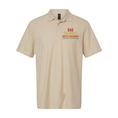 Fathers Day Gift From Grand Dad Grandpa Great Grandpa Softstyle Adult Sport Polo