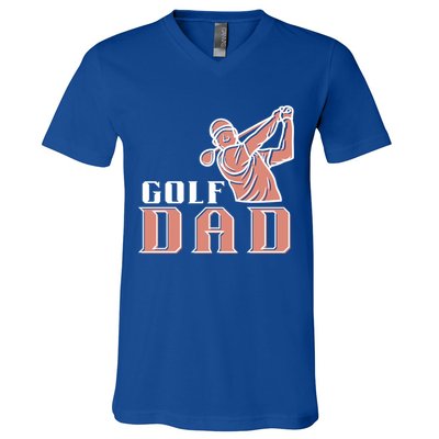 Father's Day Golf Dad Best Dad By Par Gift For Dad V-Neck T-Shirt