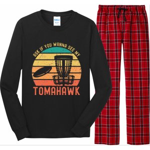 Funny Disc Golf Sport See My Tomahawk Retro Frissbee Golf Long Sleeve Pajama Set