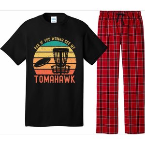 Funny Disc Golf Sport See My Tomahawk Retro Frissbee Golf Pajama Set