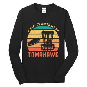 Funny Disc Golf Sport See My Tomahawk Retro Frissbee Golf Tall Long Sleeve T-Shirt