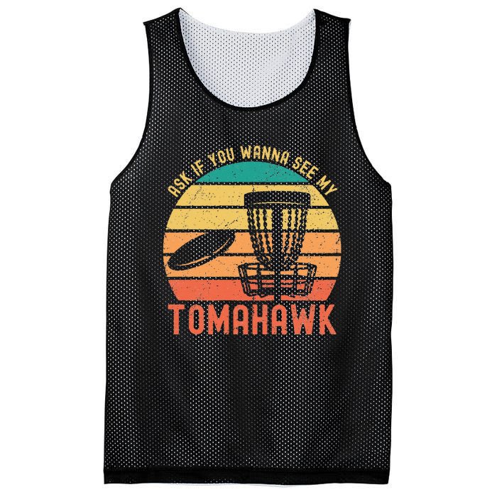 Funny Disc Golf Sport See My Tomahawk Retro Frissbee Golf Mesh Reversible Basketball Jersey Tank