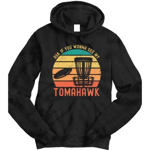 Funny Disc Golf Sport See My Tomahawk Retro Frissbee Golf Tie Dye Hoodie