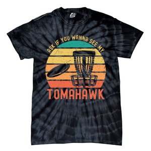 Funny Disc Golf Sport See My Tomahawk Retro Frissbee Golf Tie-Dye T-Shirt