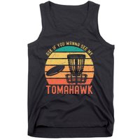 Funny Disc Golf Sport See My Tomahawk Retro Frissbee Golf Tank Top