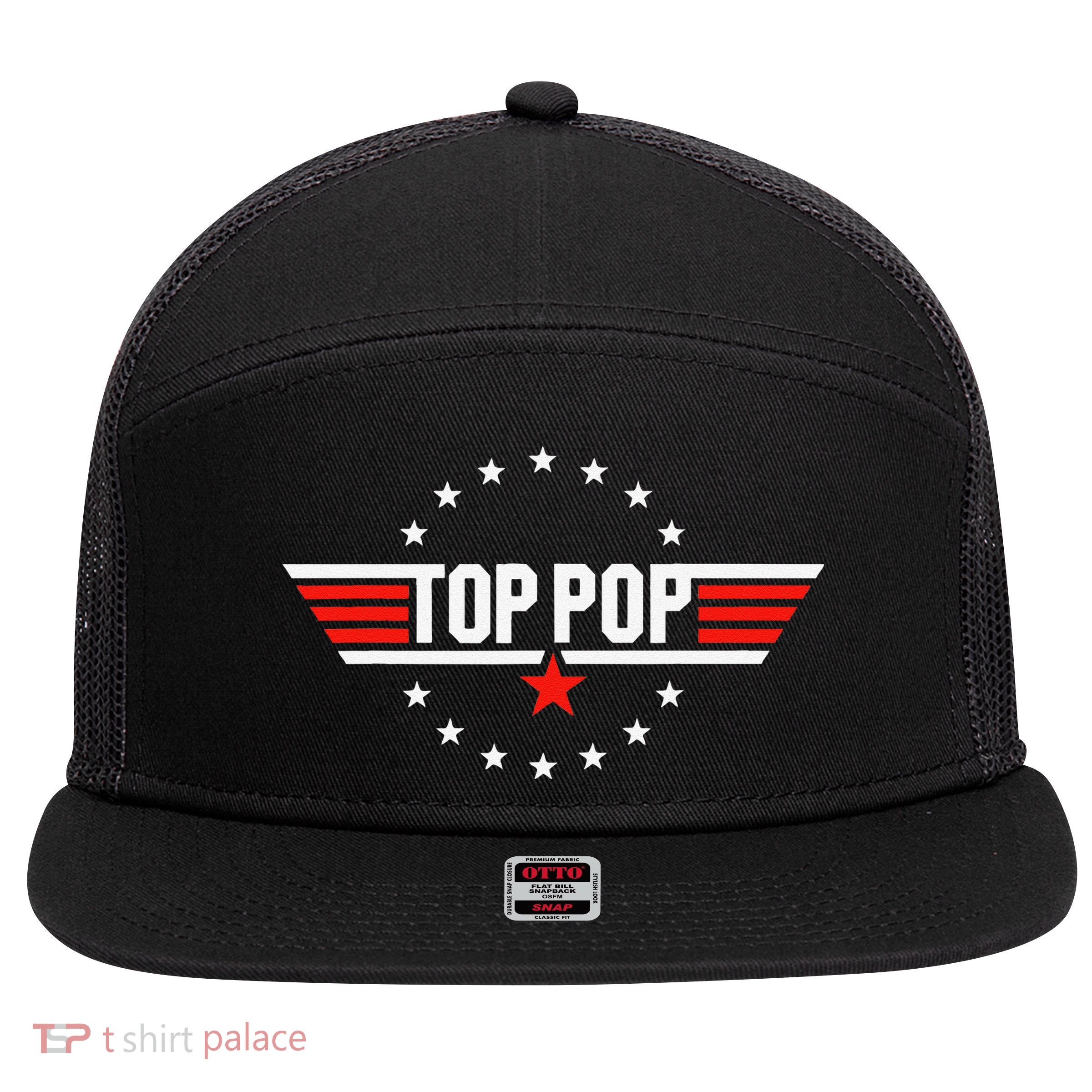 Fathers Day Gift Grandpa Gift From Grand Son Daughter 7 Panel Mesh Trucker Snapback Hat