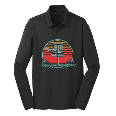 Funny Disc Golf Design For  Disc Golf Player Lover Silk Touch Performance Long Sleeve Polo