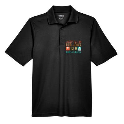 Fathers Day Gift Dad A Base Funny Dad Joke Dad Men's Origin Performance Pique Polo