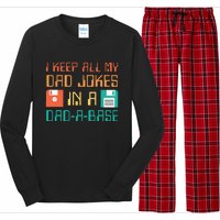 Fathers Day Gift Dad A Base Funny Dad Joke Dad Long Sleeve Pajama Set