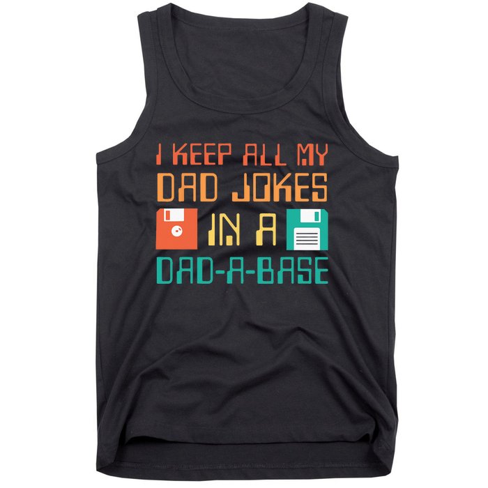 Fathers Day Gift Dad A Base Funny Dad Joke Dad Tank Top