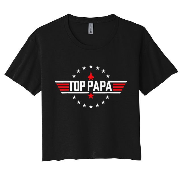 Fathers Day Gift Papa Gift From Grandkids Son Daughter Crop Top
