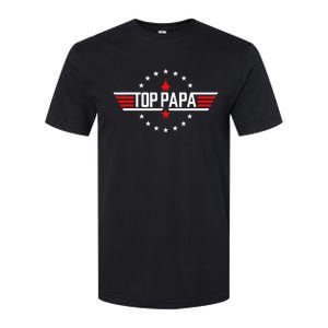 Fathers Day Gift Papa Gift From Grandkids Son Daughter Softstyle CVC T-Shirt