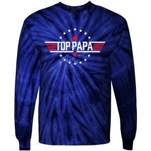 Fathers Day Gift Papa Gift From Grand Son Daughter Tie-Dye Long Sleeve Shirt