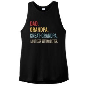 Fathers Day Gift From Grandkids Dad Grandpa Great Ladies PosiCharge Tri-Blend Wicking Tank