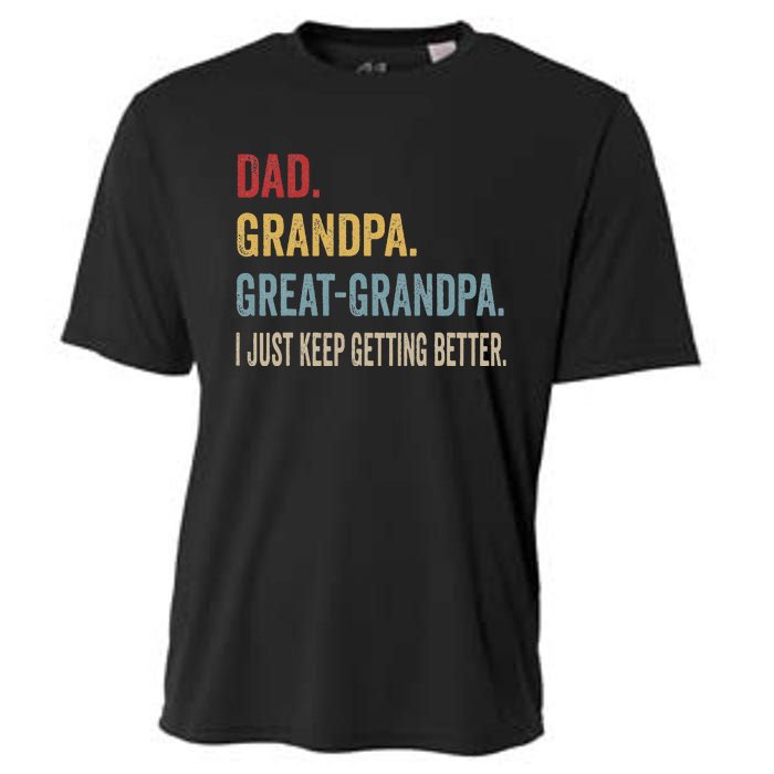 Fathers Day Gift From Grandkids Dad Grandpa Great Cooling Performance Crew T-Shirt