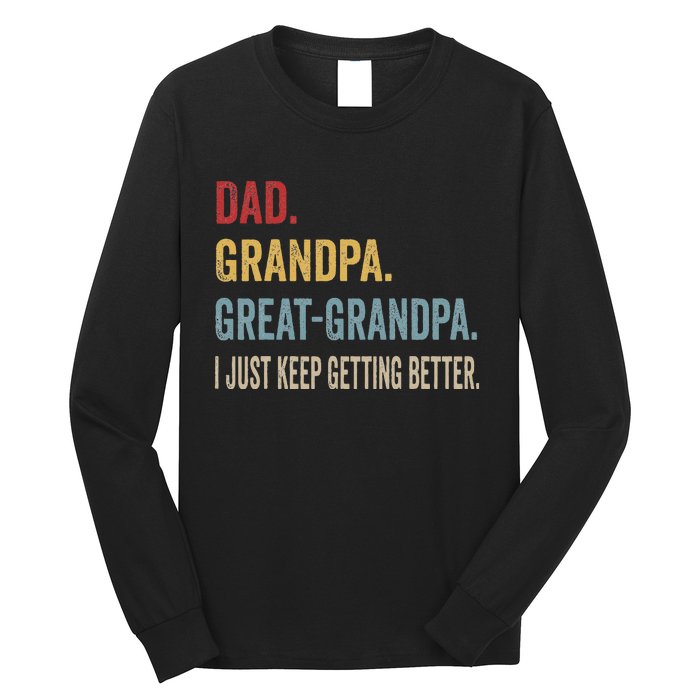 Fathers Day Gift From Grandkids Dad Grandpa Great Long Sleeve Shirt