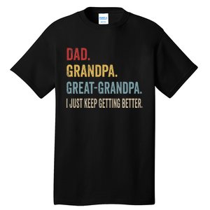 Fathers Day Gift From Grandkids Dad Grandpa Great Tall T-Shirt