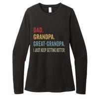 Fathers Day Gift From Grandkids Dad Grandpa Great Womens CVC Long Sleeve Shirt