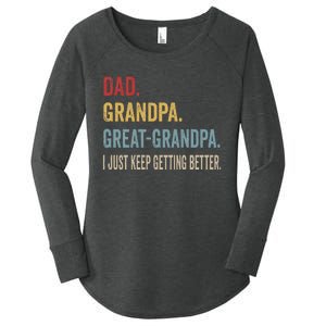 Fathers Day Gift From Grandkids Dad Grandpa Great Women's Perfect Tri Tunic Long Sleeve Shirt